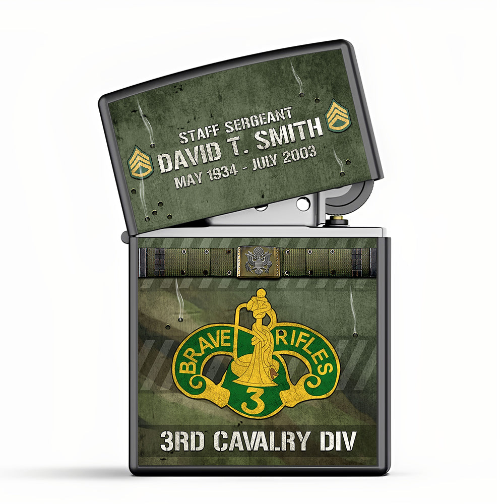 Personalized Lighter  For Veteran Custom Military Division Gift For Veterans Dad Grandpa K1702 Trhn