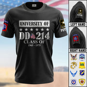 Custom Shirt University Of DD 214 Gift For Veterans Available All Branches Military K1702 Trhn