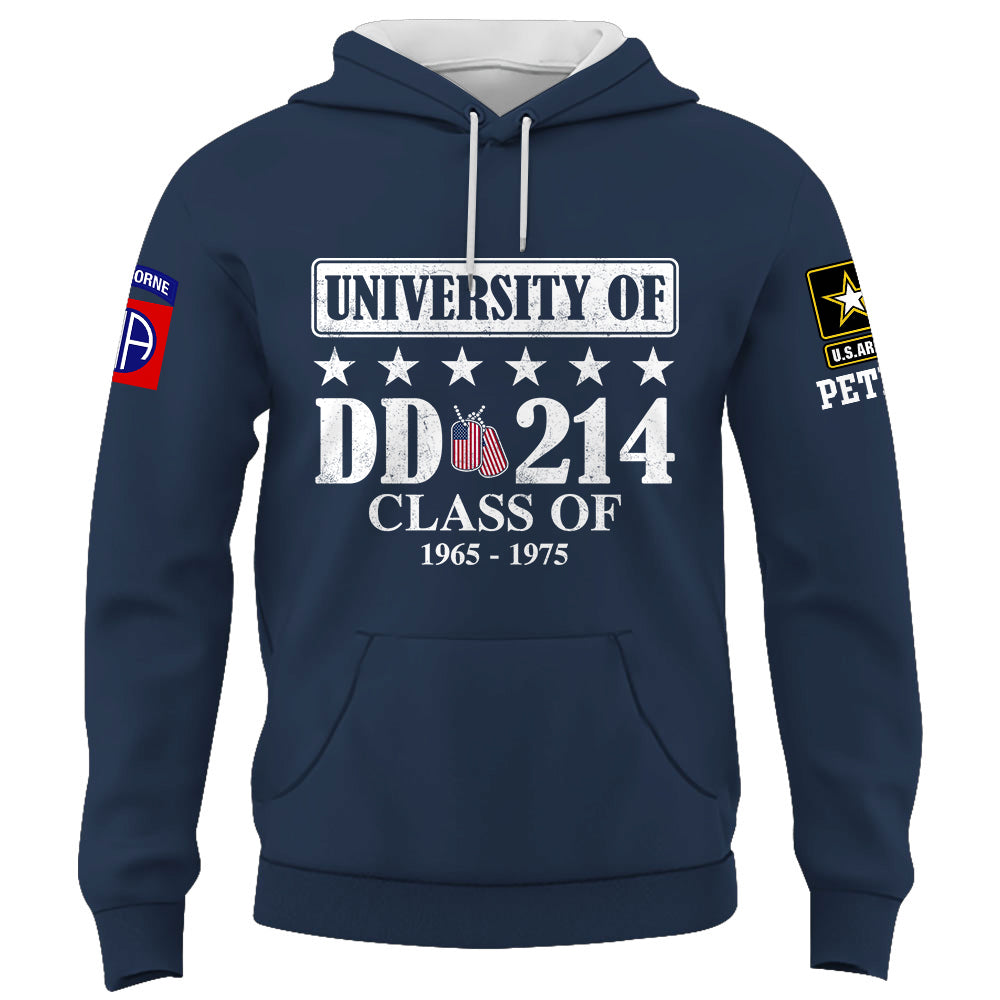 Custom Shirt University Of DD 214 Gift For Veterans Available All Branches Military K1702 Trhn