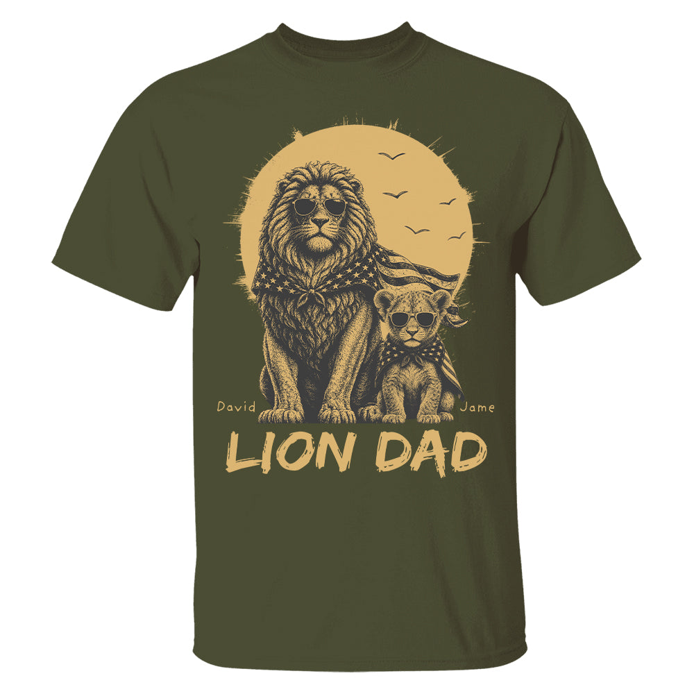 Custom Lion Dad The Man The Myth The Legend Shirt, Gift For Dad L0411 Hv01