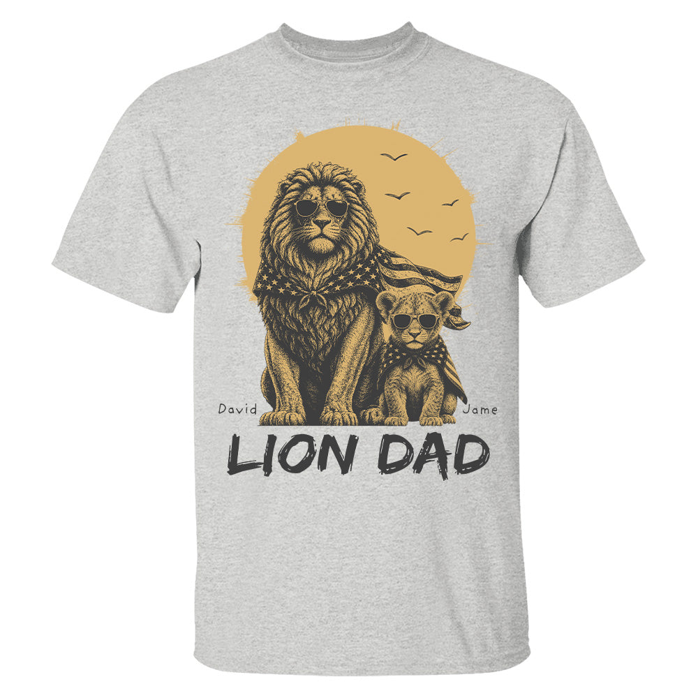 Custom Lion Dad The Man The Myth The Legend Shirt, Gift For Dad L0411 Hv01