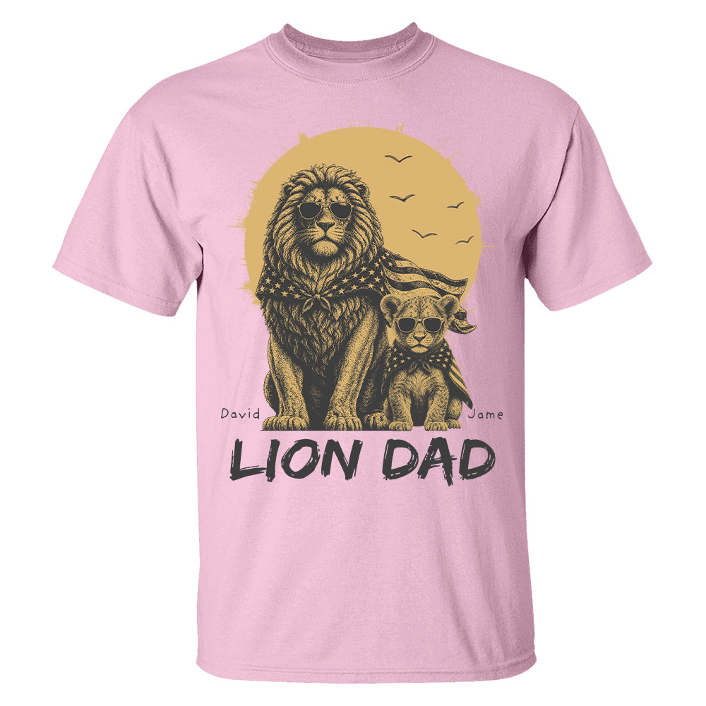 Custom Lion Dad The Man The Myth The Legend Shirt, Gift For Dad L0411 Hv01
