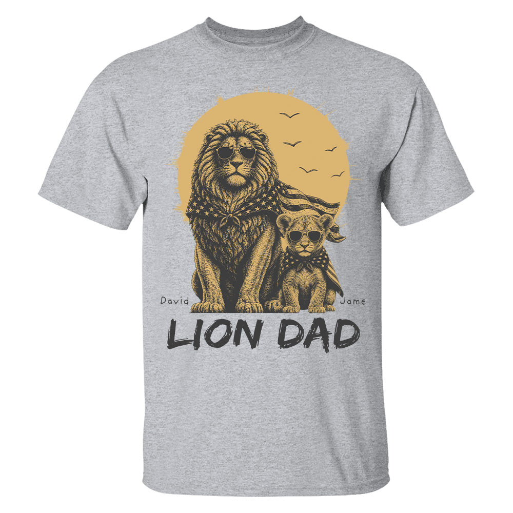 Custom Lion Dad The Man The Myth The Legend Shirt, Gift For Dad L0411 Hv01