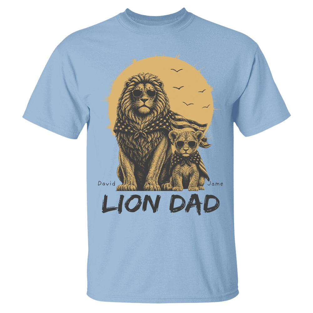 Custom Lion Dad The Man The Myth The Legend Shirt, Gift For Dad L0411 Hv01