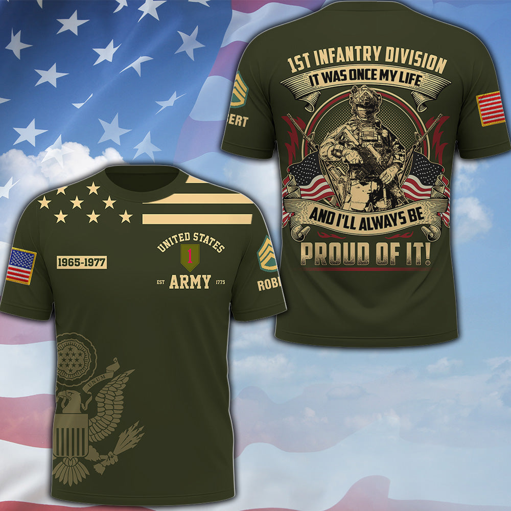Custom Veteran Shirt  It Was Once My Life US Veteran I Will Always Be Proud Of It Veterans Gift All Over Print K1702 MT2