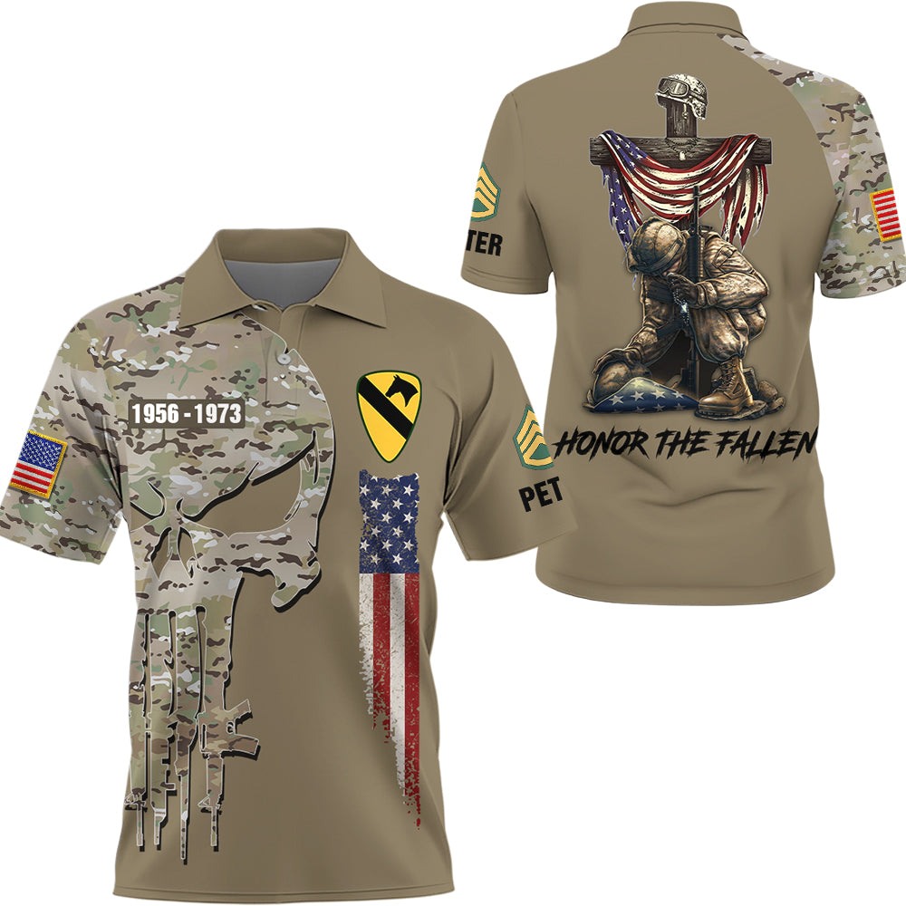 Personalized All Over Print Shirt Stand For Flag Kneel For The Cross Skull Pattern Camouflage Military Gift For Veterans K1702 Trhn