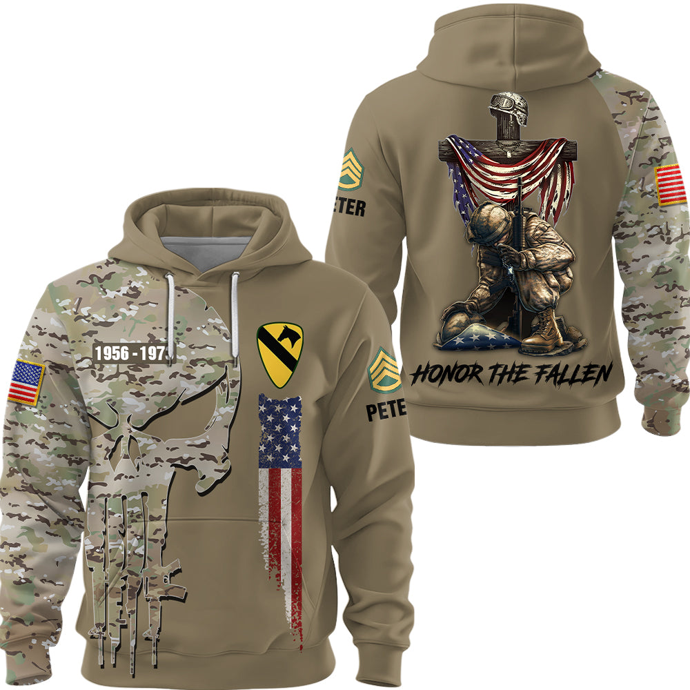 Personalized All Over Print Shirt Stand For Flag Kneel For The Cross Skull Pattern Camouflage Military Gift For Veterans K1702 Trhn