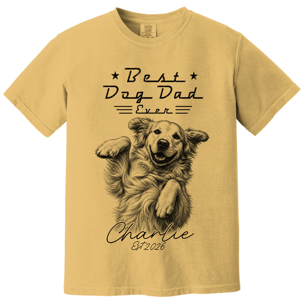 Best Dog Dad Ever, Personalized Dog Dad Shirt, Gift For Dog Lovers, Family Pet Lover Tee, Pet Lover Father's Day Gift T1807 T24