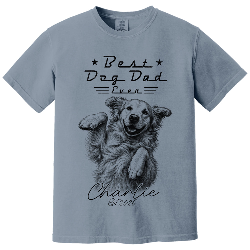 Best Dog Dad Ever, Personalized Dog Dad Shirt, Gift For Dog Lovers, Family Pet Lover Tee, Pet Lover Father's Day Gift T1807 T24