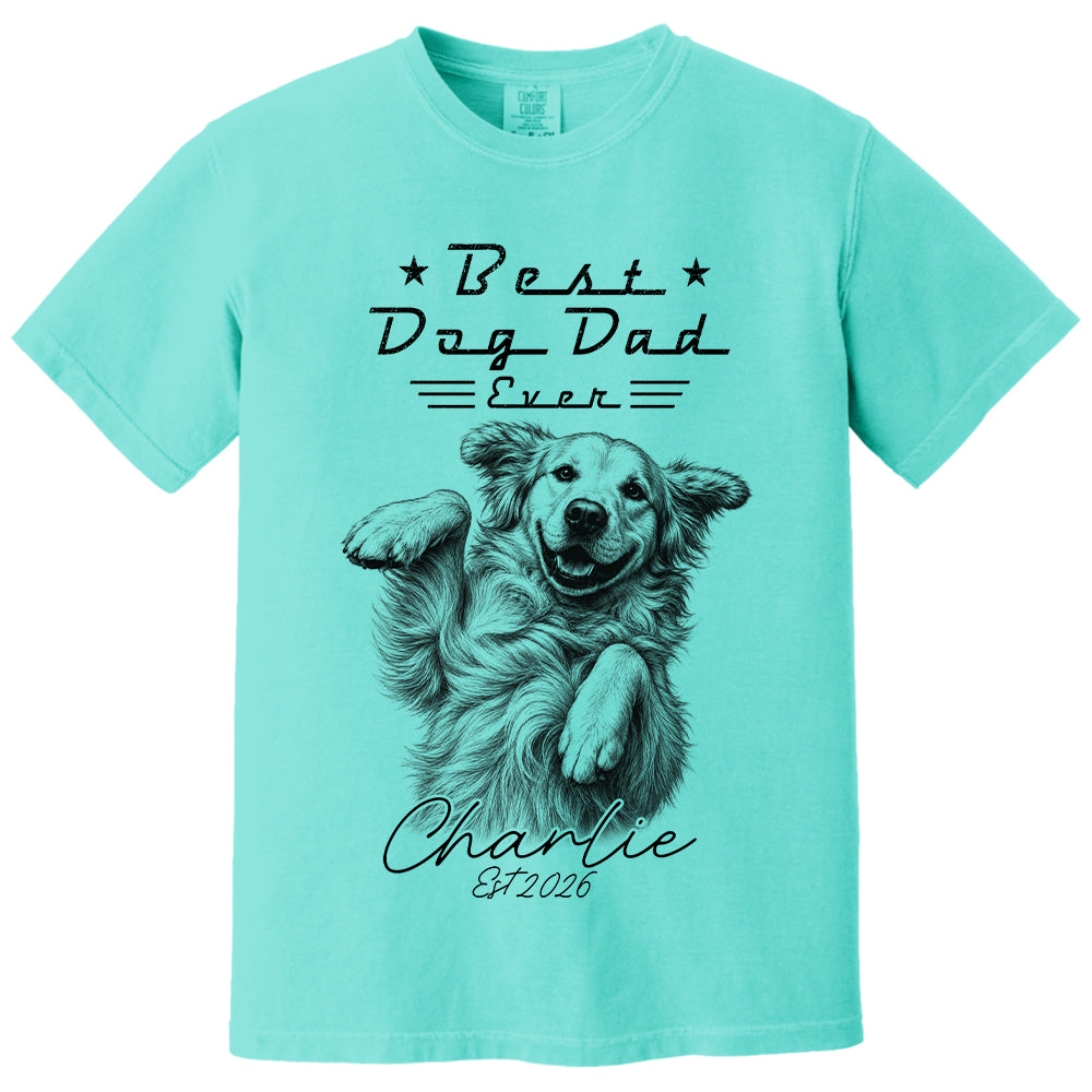 Best Dog Dad Ever, Personalized Dog Dad Shirt, Gift For Dog Lovers, Family Pet Lover Tee, Pet Lover Father's Day Gift T1807 T24