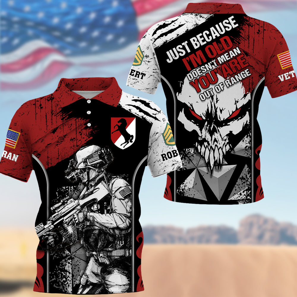 Personalized All Over Print Shirt Just Because I'm Old Doesn't Mean You're Out Of Range Custom Shirt For Veteran K1702 Trhn