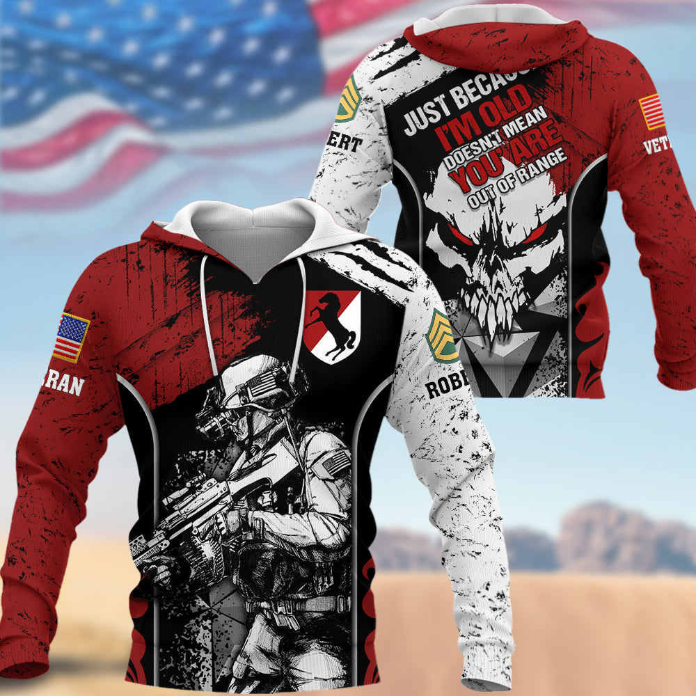 Personalized All Over Print Shirt Just Because I'm Old Doesn't Mean You're Out Of Range Custom Shirt For Veteran K1702 Trhn