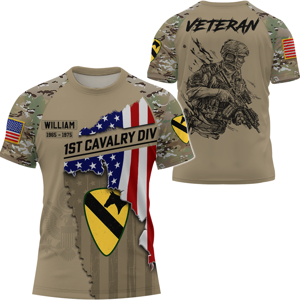 Personalized All Over Print Shirt Veteran Custom All Branch Military Soldier Custom Gift K1702