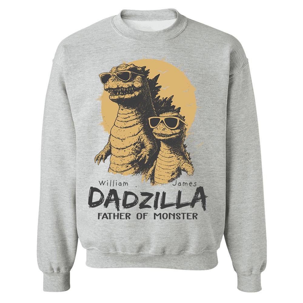 Personalized Dadzilla T-Shirt Father Day Gifts for Dad Funny Papa Tshirt Cool Daddy Dinosaur Tee Hv01