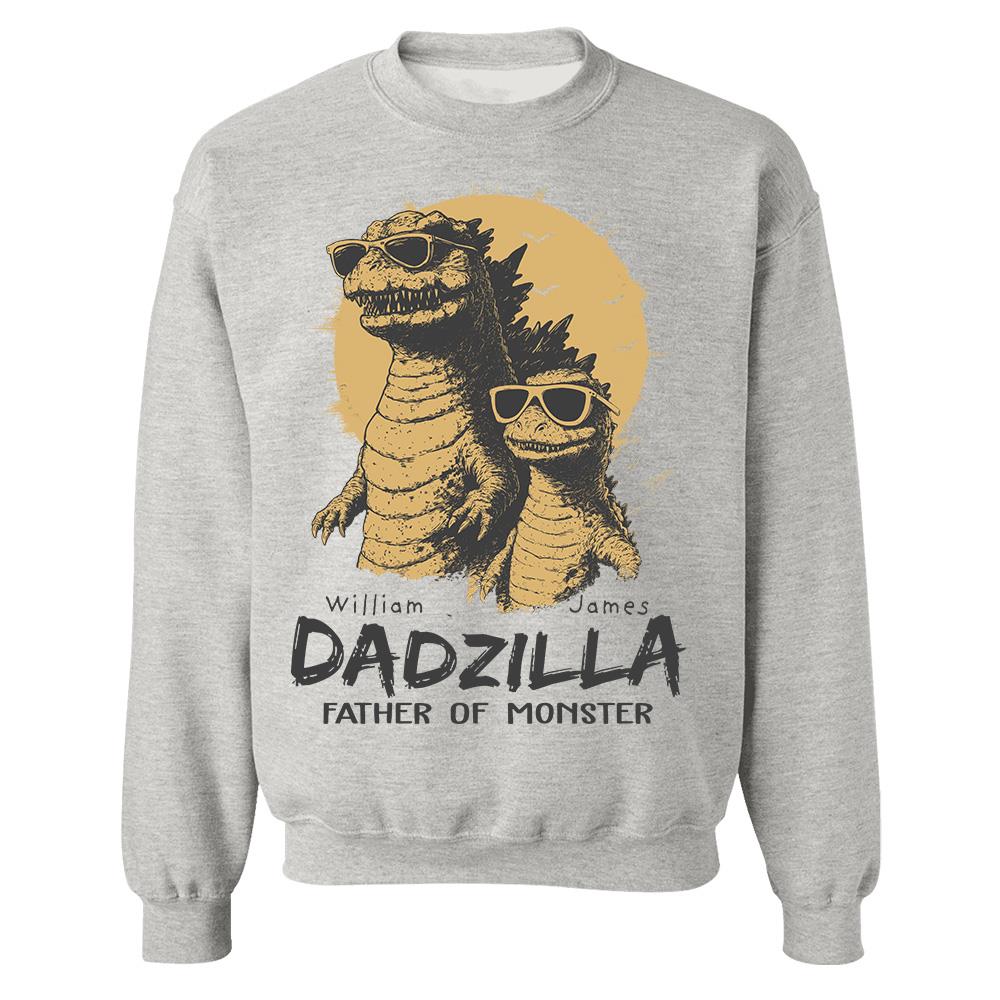 Personalized Dadzilla T-Shirt Father Day Gifts for Dad Funny Papa Tshirt Cool Daddy Dinosaur Tee Hv01