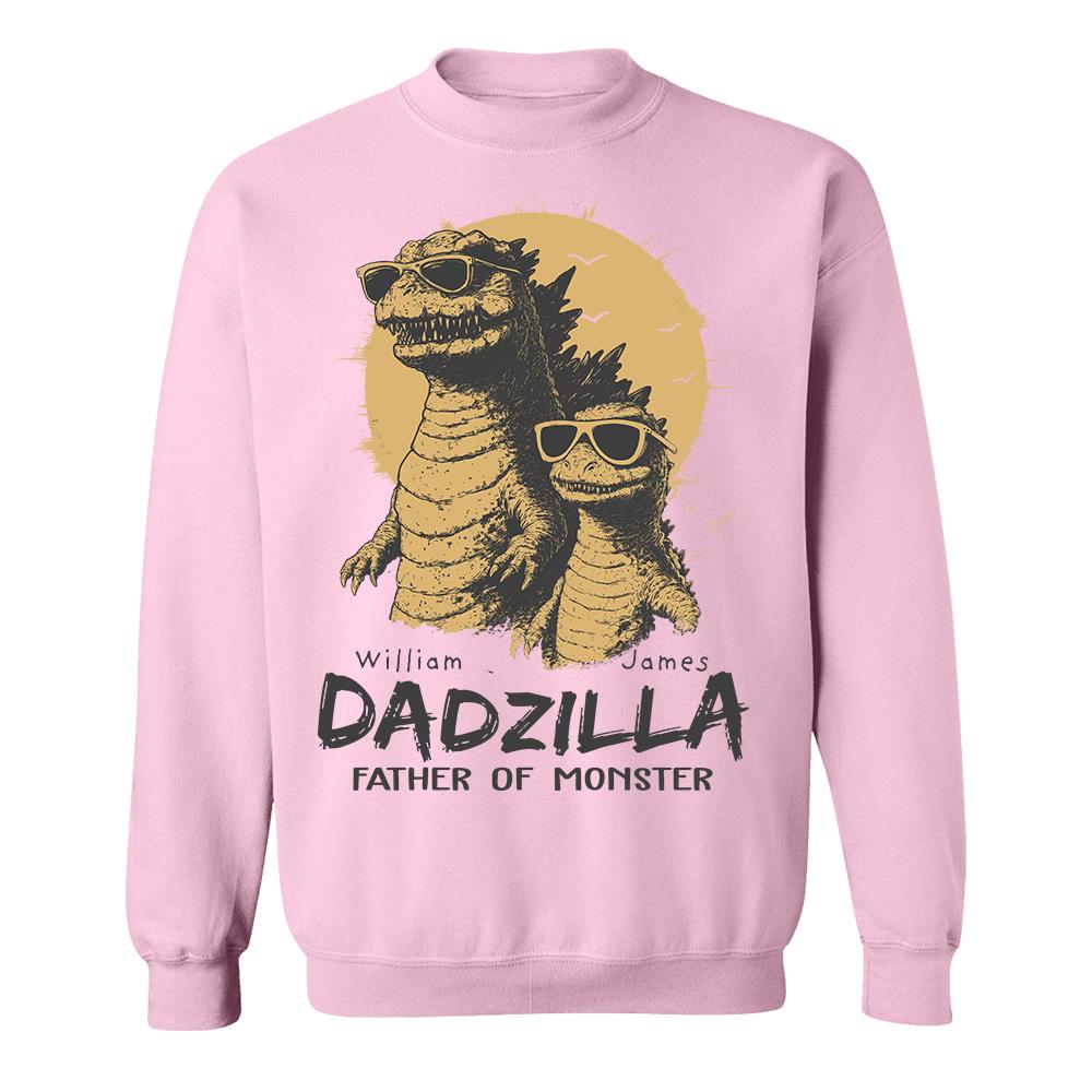 Personalized Dadzilla T-Shirt Father Day Gifts for Dad Funny Papa Tshirt Cool Daddy Dinosaur Tee Hv01
