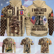 Walked The Walk, Custom Military Patches - Veteran Shirt, Personalized 3D Shirts - Veteran Day Gifts For Dad, Grandpa K1702 Trhn