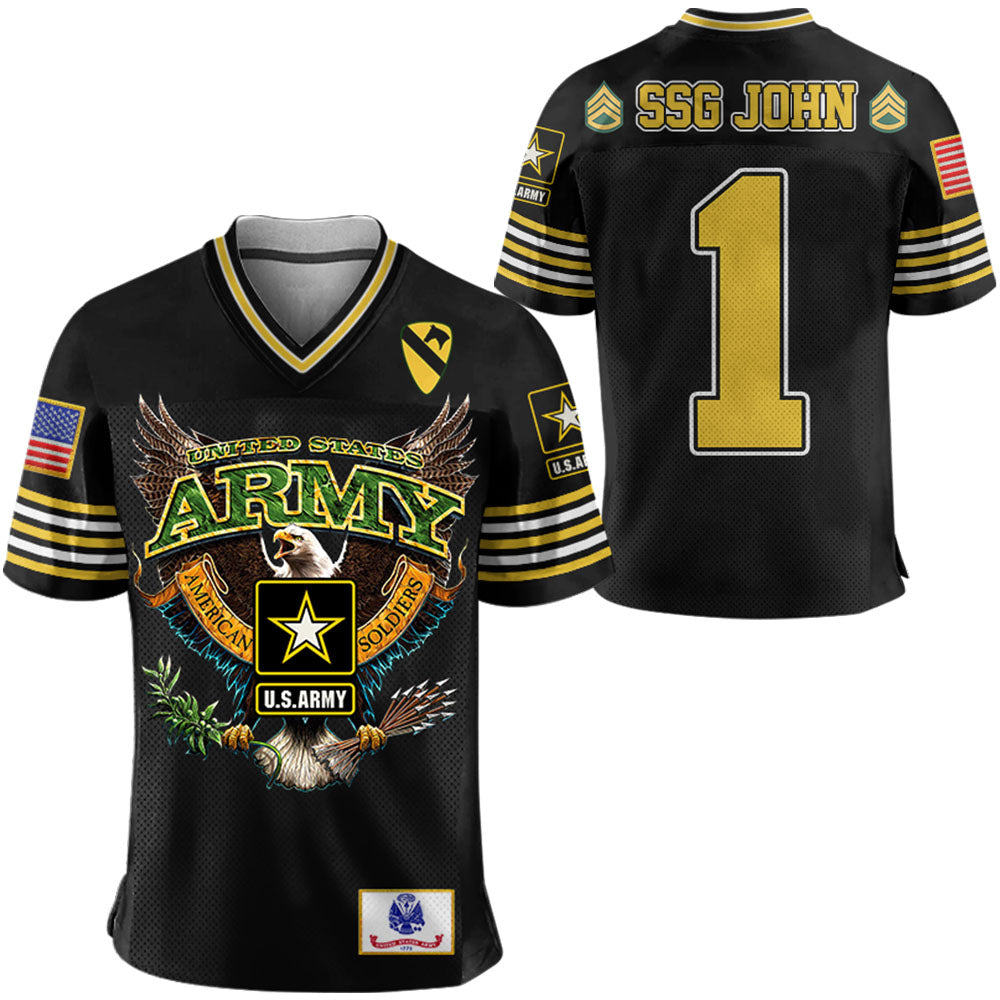 Personalized Jersey Shirt Military Football Jersey Shirt Gift For Soldier Veteran K1702