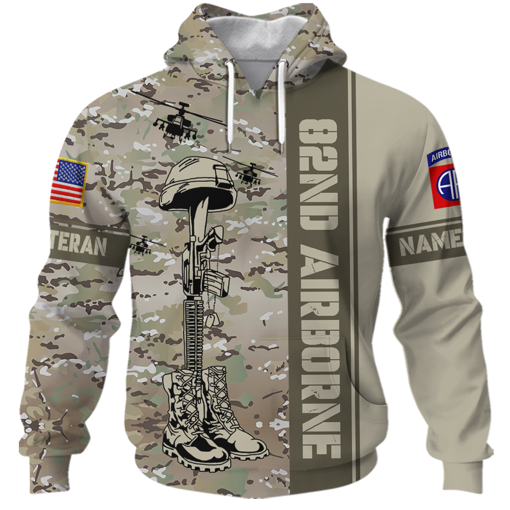 Personalized All Over Print Shirt Military Camo Pattern Custom All Branch Military K1702