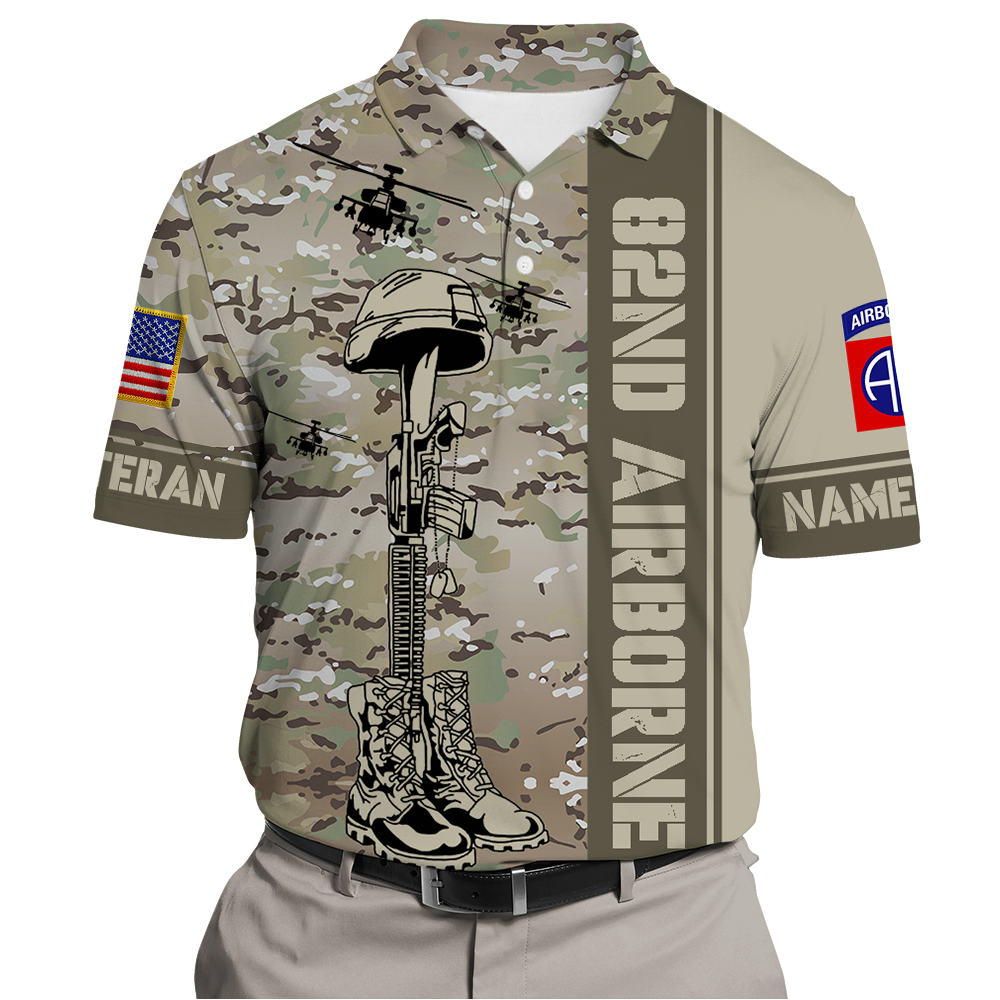 Personalized All Over Print Shirt Military Camo Pattern Custom All Branch Military K1702