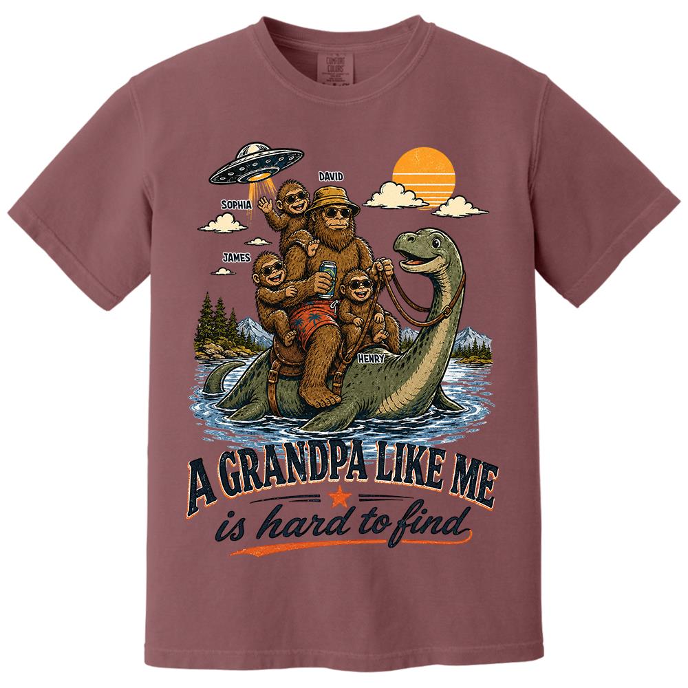 Personalized A Grandpa Like Me Is Hard To Find Retro Lake Monster Shirt, Unique Gift for Papa, Dad, Grandpa Hv01