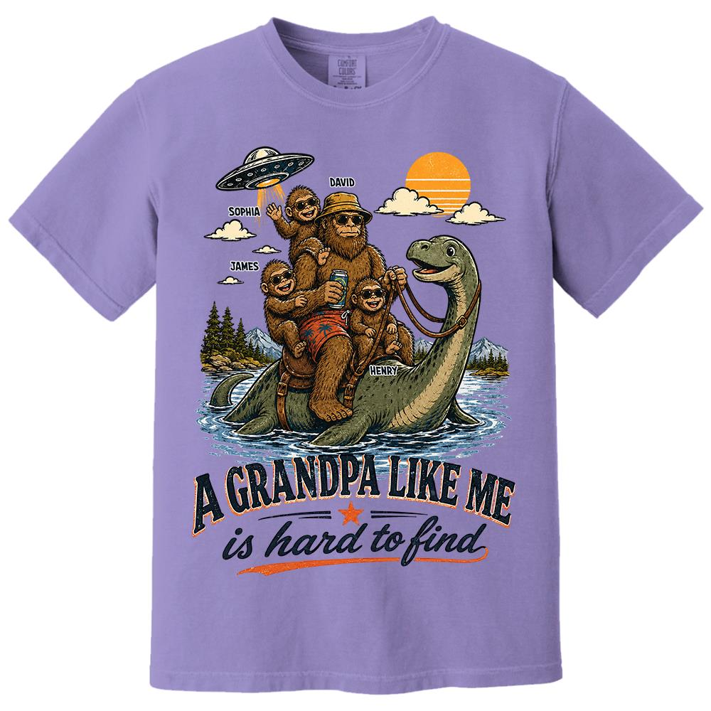 Personalized A Grandpa Like Me Is Hard To Find Retro Lake Monster Shirt, Unique Gift for Papa, Dad, Grandpa Hv01