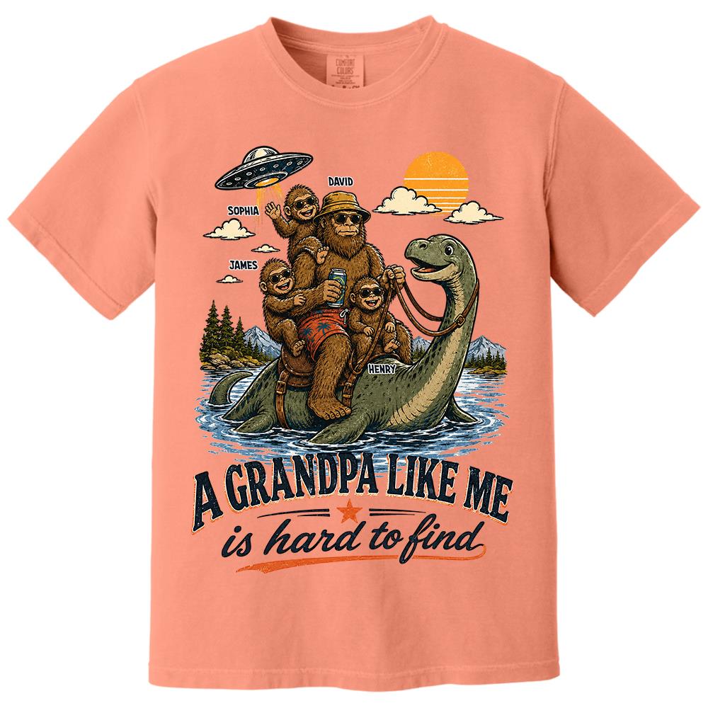 Personalized A Grandpa Like Me Is Hard To Find Retro Lake Monster Shirt, Unique Gift for Papa, Dad, Grandpa Hv01