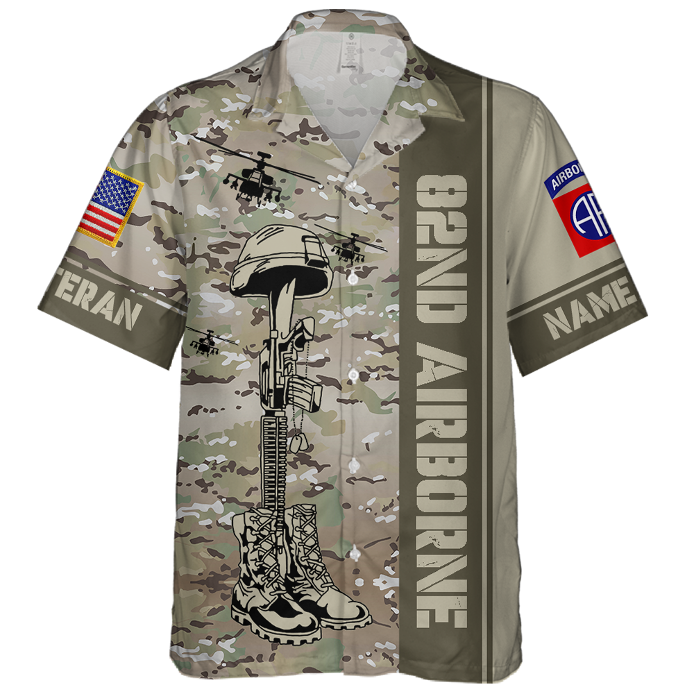 Personalized All Over Print Shirt Military Camo Pattern Custom All Branch Military K1702