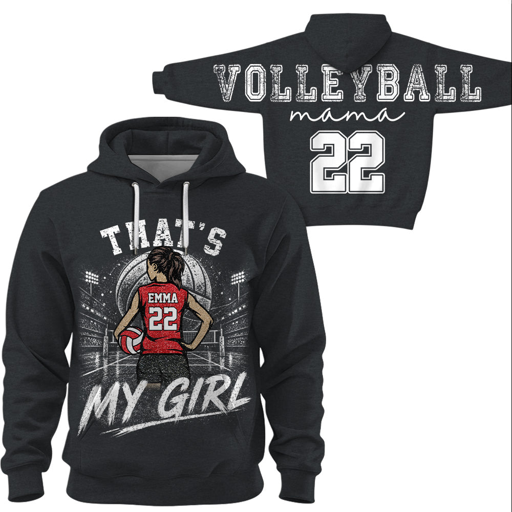Personalized That's My Girl Shirt, Custom Player & Number, Volleyball Mom Gift for Game Day Na02 VH01