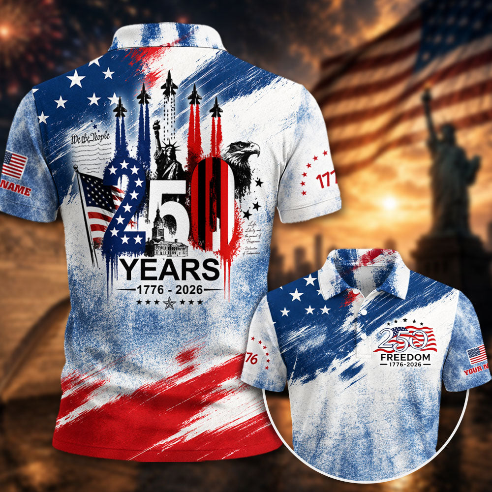 Personalized 250th Anniversary America 1776–2026 Shirt - 4th of July Independence Day Patriotic Vrs2 A2110 Pt99