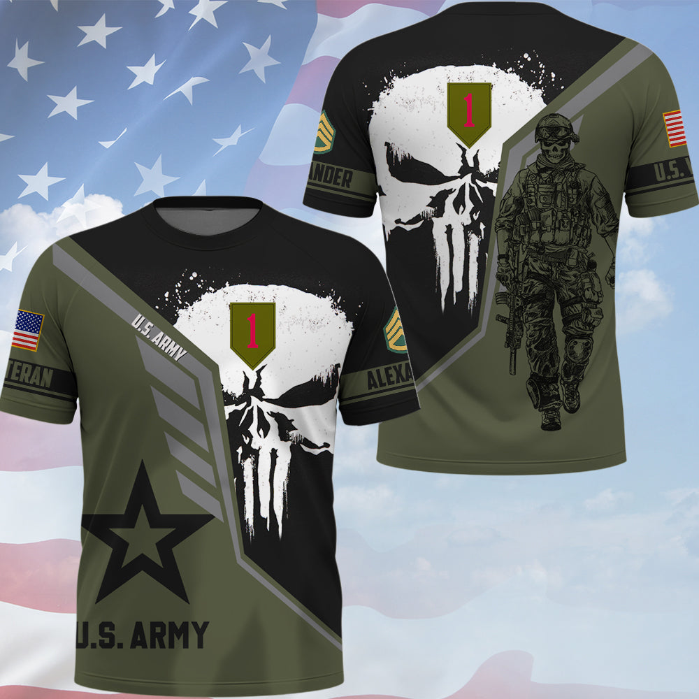 Personalized US Veteran Military All Over Print Hoodie – Custom Branch Division Rank Gift For Veterans K1702 Trhn