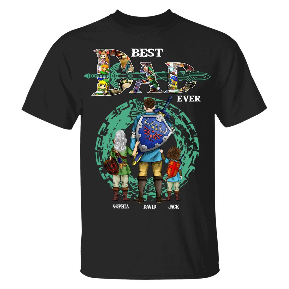 Best Dad Ever, Personalized The Legend Of Dad Shirt With Kids Name Custom, Gift For Dad, Gift For Grandpa, Best Gift For Father's Day MI209 Hv01