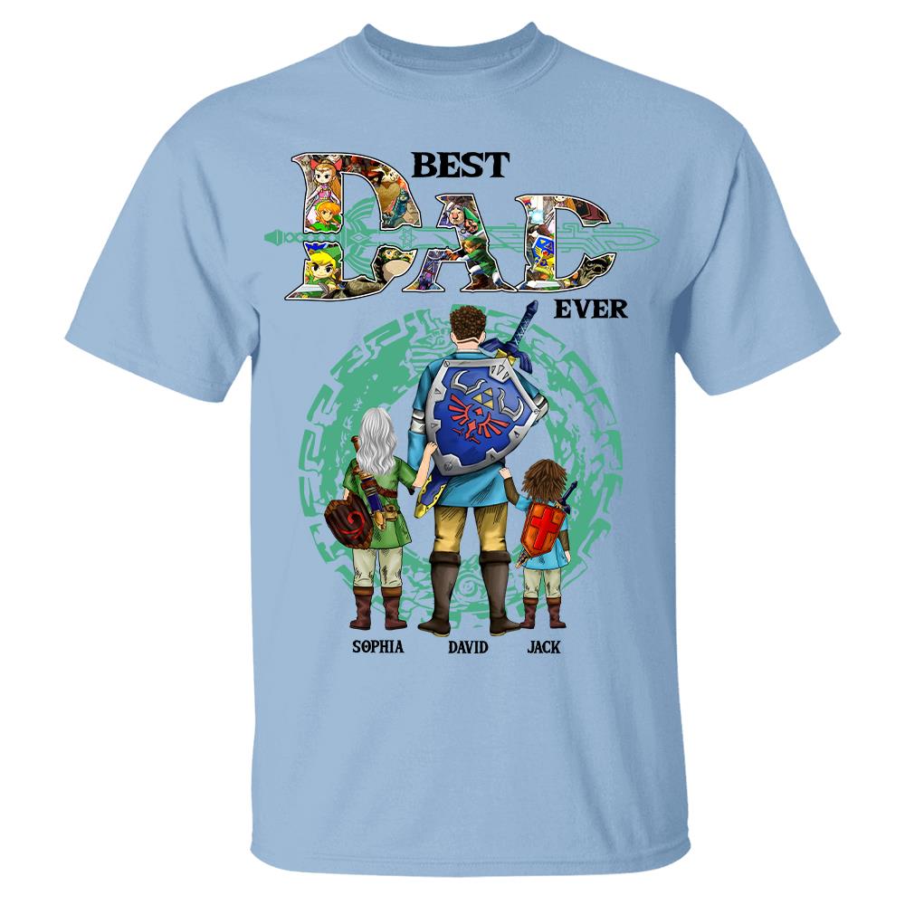 Best Dad Ever, Personalized The Legend Of Dad Shirt With Kids Name Custom, Gift For Dad, Gift For Grandpa, Best Gift For Father's Day MI209 Hv01