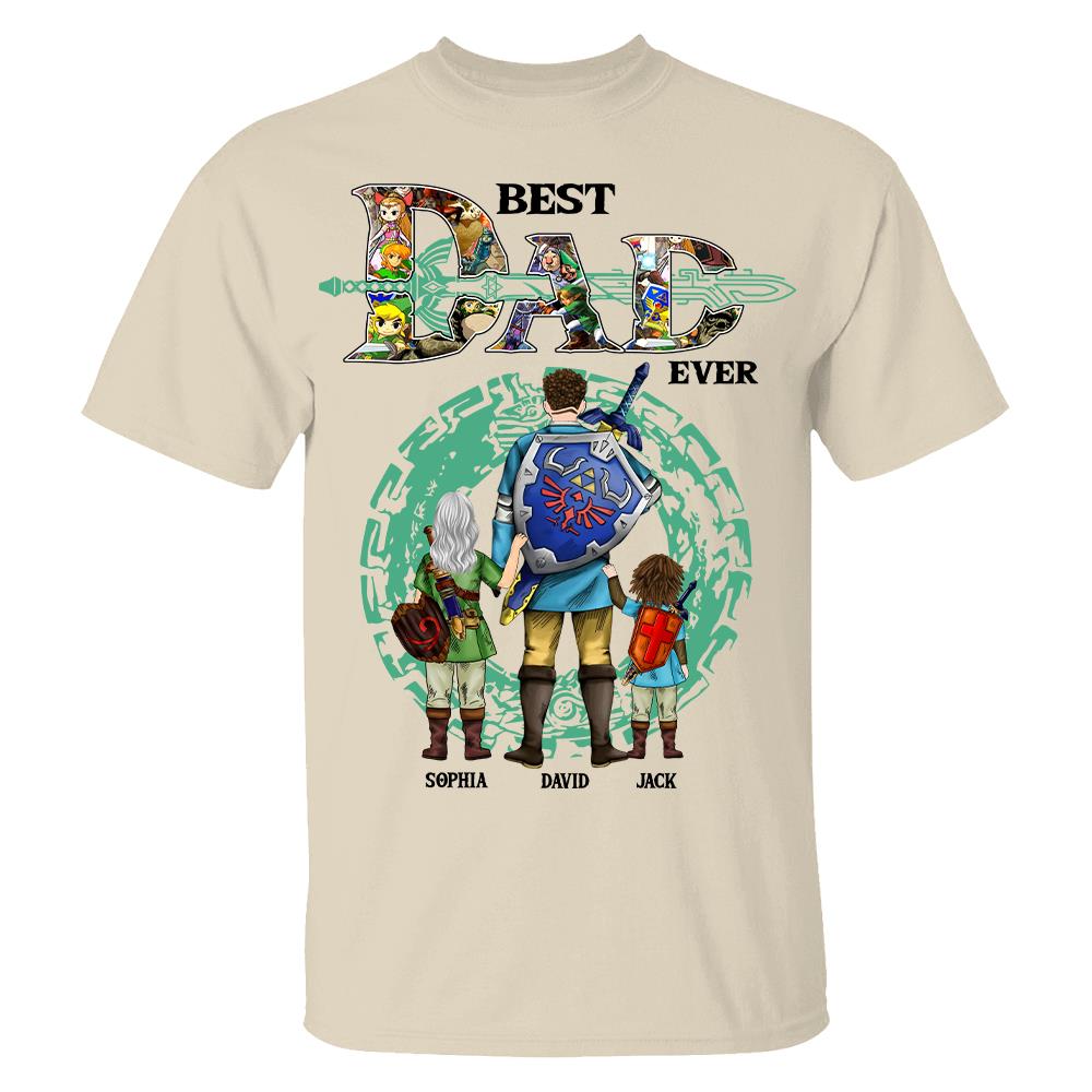 Best Dad Ever, Personalized The Legend Of Dad Shirt With Kids Name Custom, Gift For Dad, Gift For Grandpa, Best Gift For Father's Day MI209 Hv01