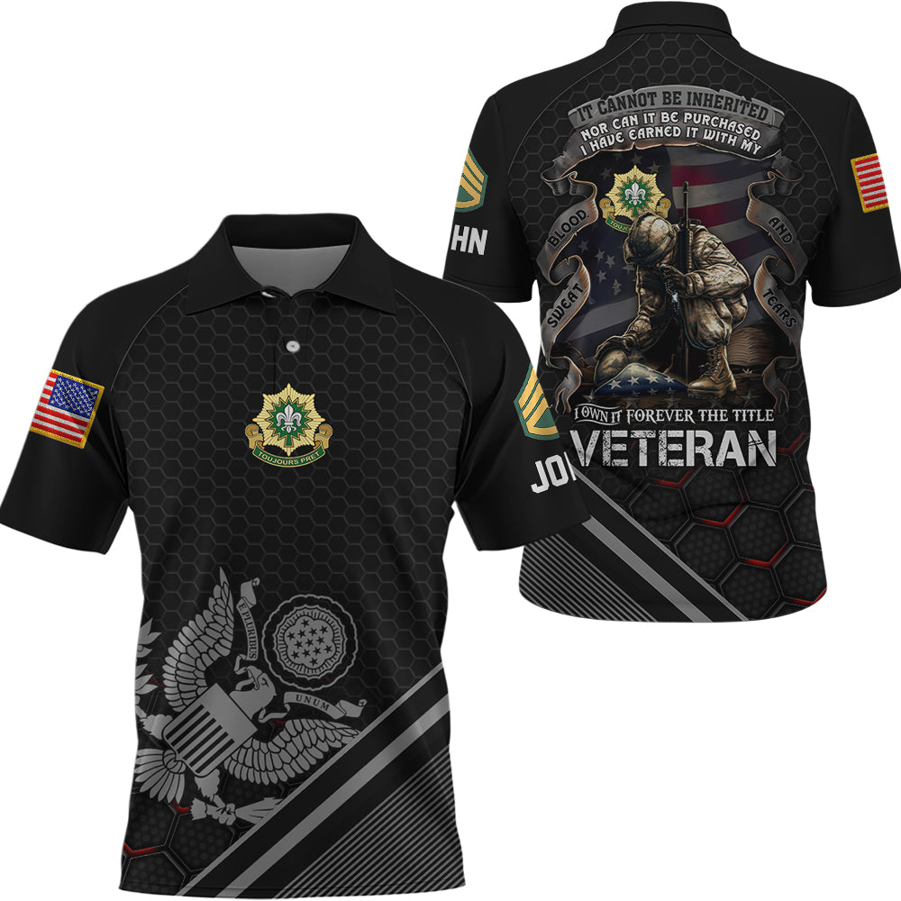 Personalized Veteran Shirt It Cannot Be Inherited Nor Can It Purchased Custom Division Military All Over Print Gift For Veteran K1702 Trhn