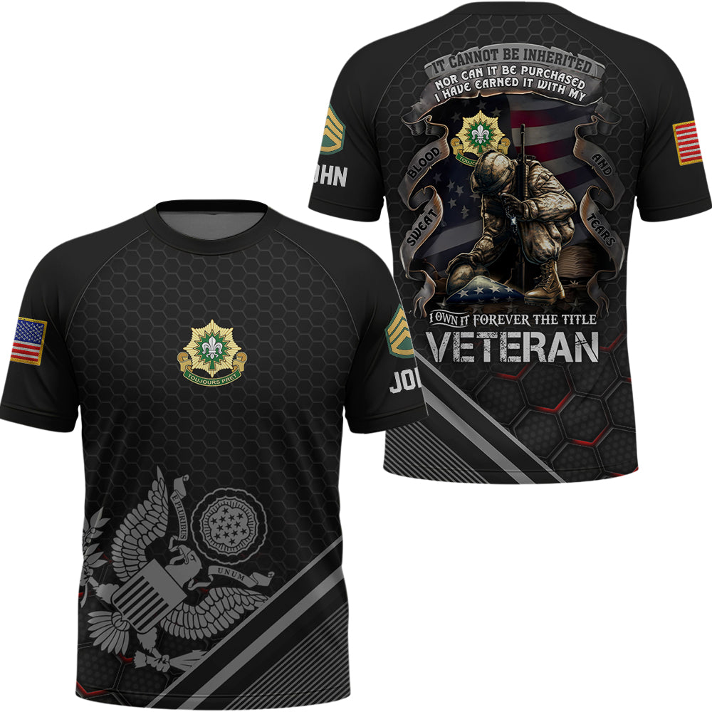 Personalized Veteran Shirt It Cannot Be Inherited Nor Can It Purchased Custom Division Military All Over Print Gift For Veteran K1702 Trhn