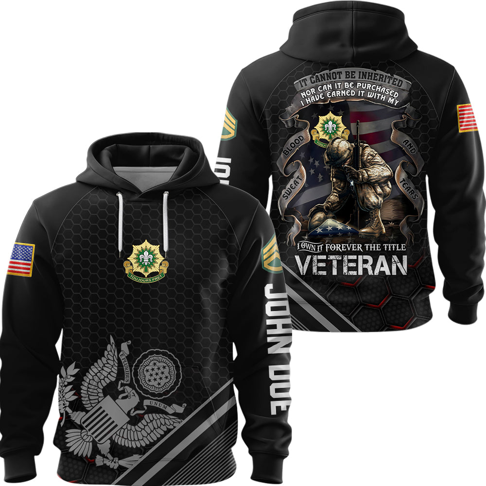 Personalized Veteran Shirt It Cannot Be Inherited Nor Can It Purchased Custom Division Military All Over Print Gift For Veteran K1702 Trhn