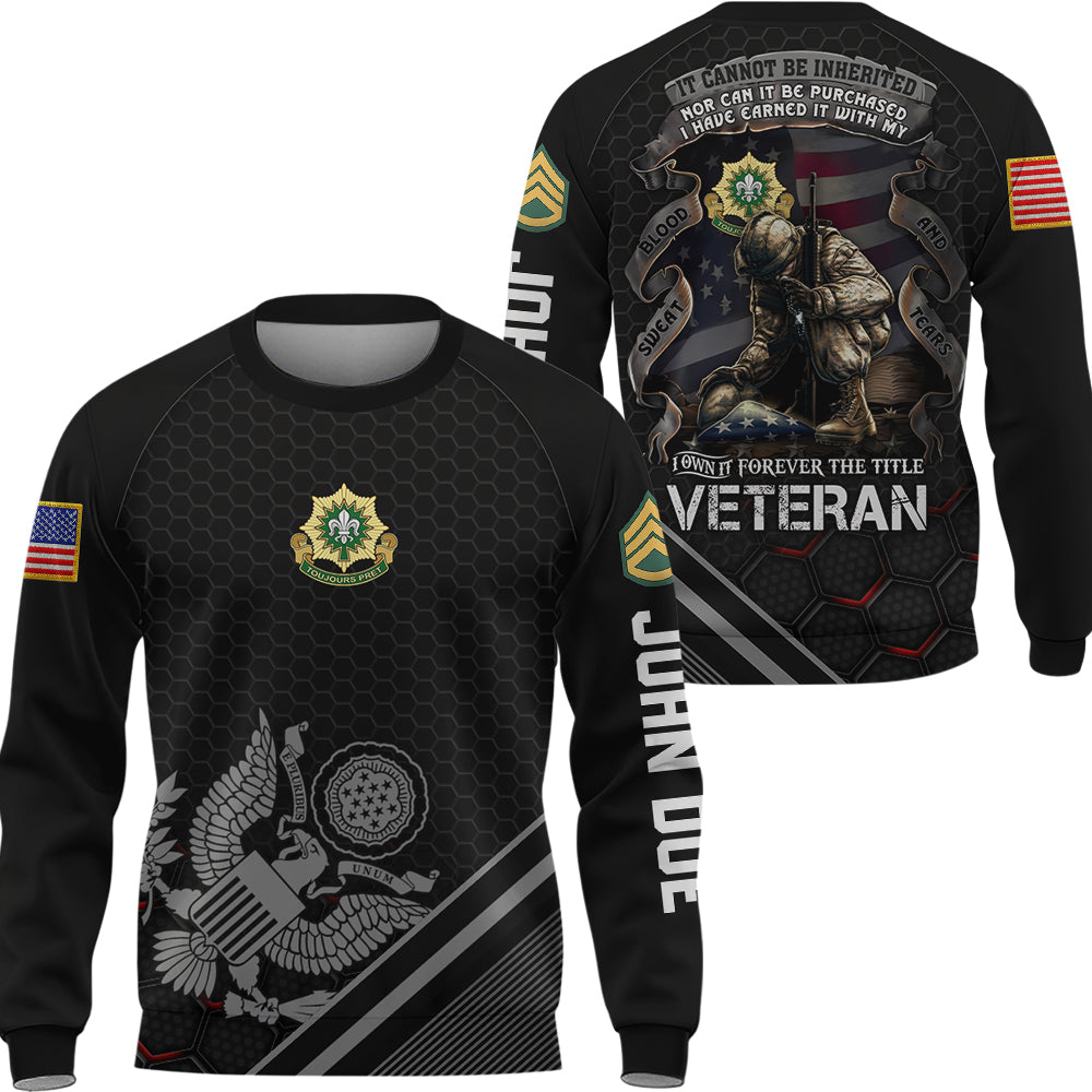 Personalized Veteran Shirt It Cannot Be Inherited Nor Can It Purchased Custom Division Military All Over Print Gift For Veteran K1702 Trhn