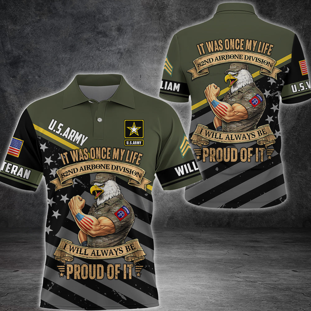 Personalized All Over Print Shirt It Was Once My Life US Veteran I Will Always Be Proud Of It  Eagle Military Camouflage Military K1702 MT2