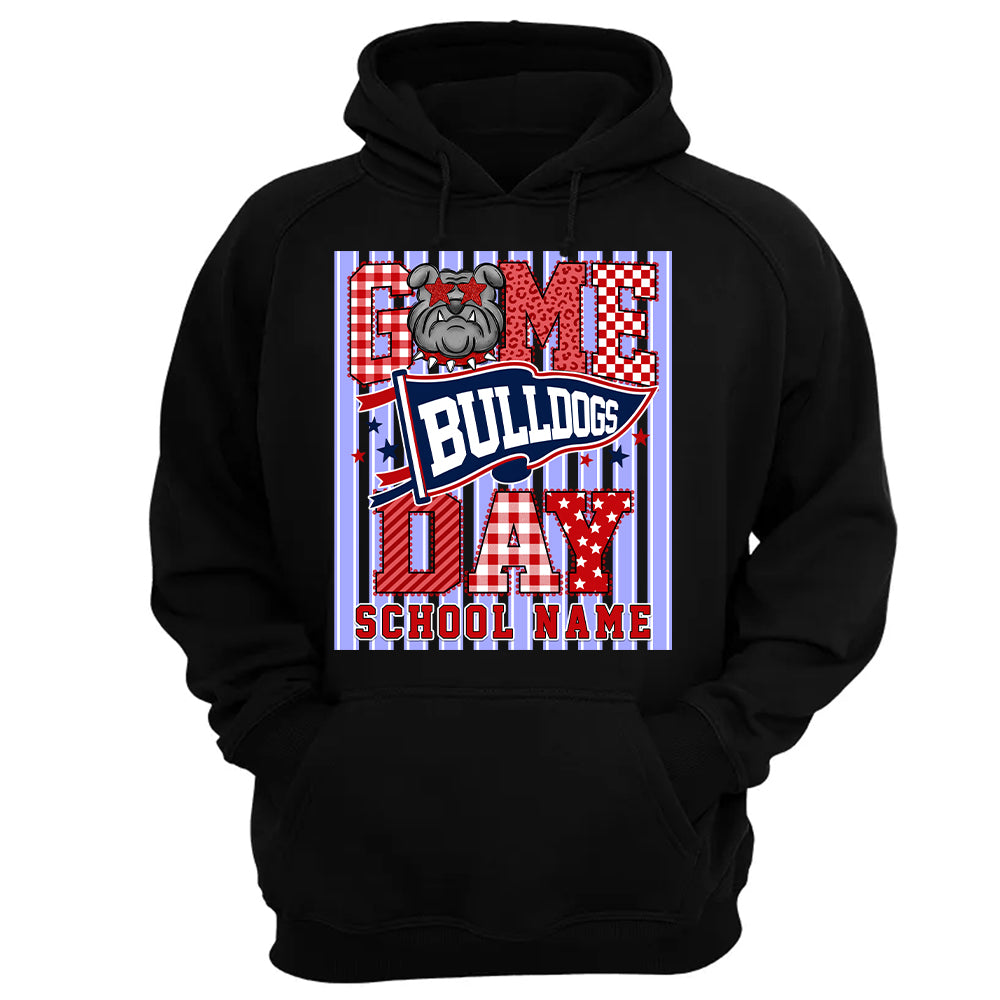 Custom School Name Mascot Striped, Back To Shool Shirt L0411 Hv01