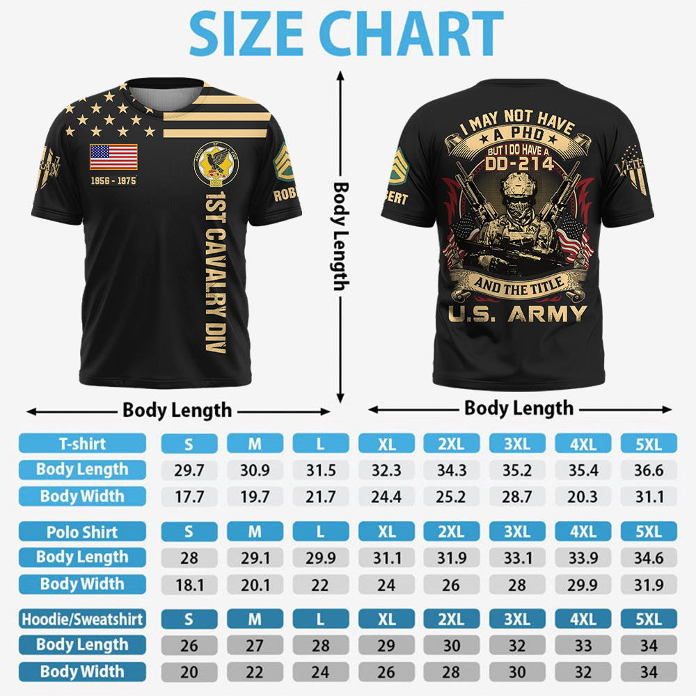 Custom Shirt I May Not Have A PHD But I Do Have A DD214  And Title Veteran Gift For Veterans All Over Print Shirt K1702 Trhn