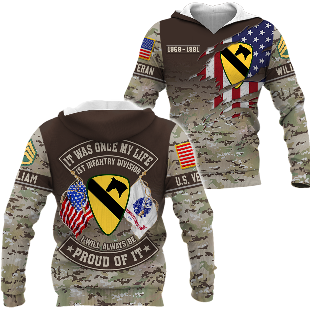 It Was Once My Life US Veteran I Will Always Be Proud Of It Custom All Over Print Shirt Camouflage Military K1702