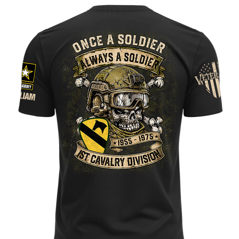 Custom Veteran Shirt Once A Soldier Always A Soldier Custom Military Patches Gift For Veterans K1702 MT2