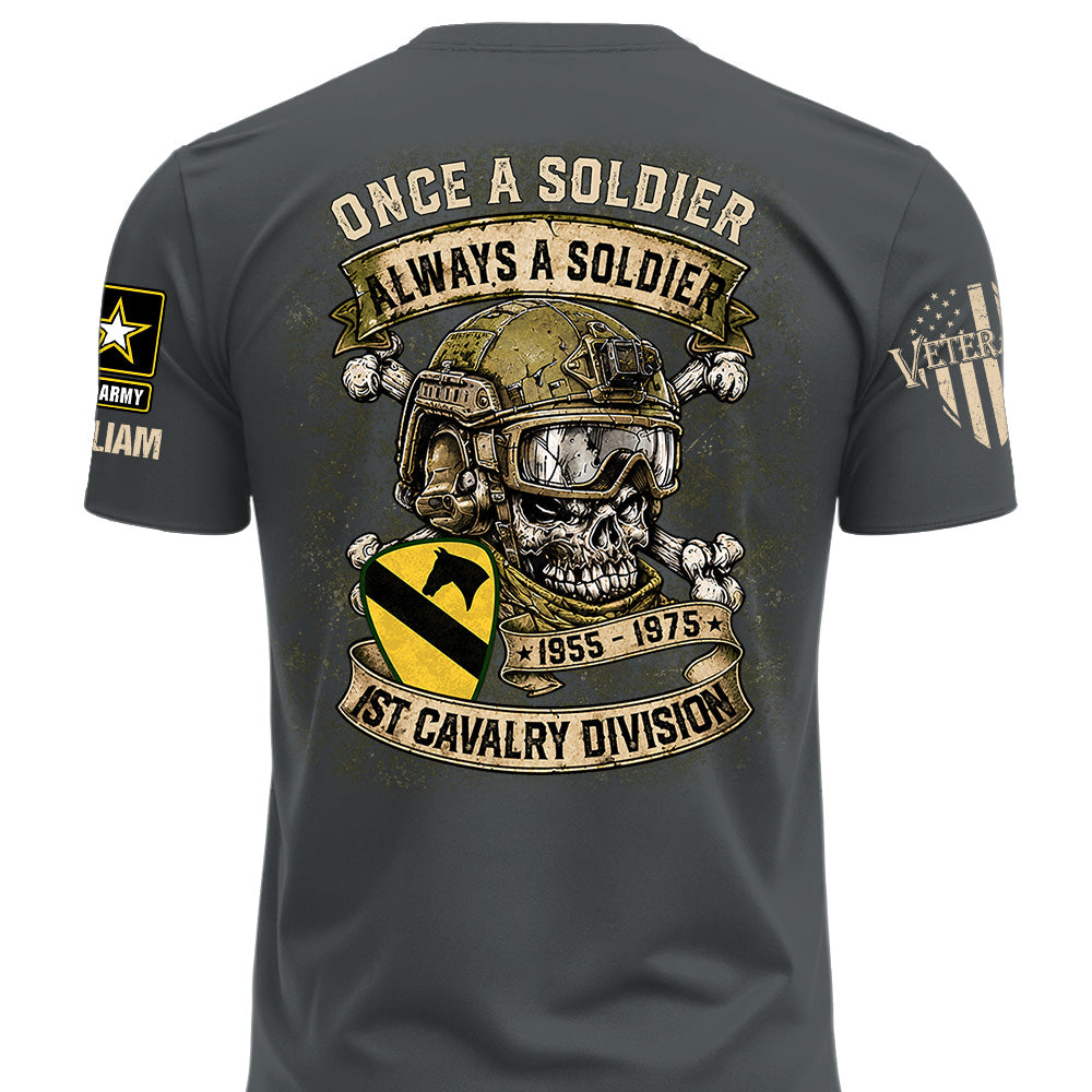 Custom Veteran Shirt Once A Soldier Always A Soldier Custom Military Patches Gift For Veterans K1702 MT2