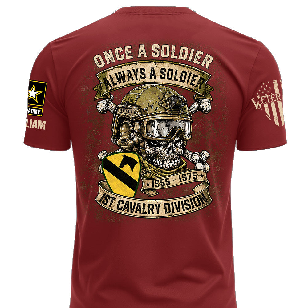 Custom Veteran Shirt Once A Soldier Always A Soldier Custom Military Patches Gift For Veterans K1702 MT2