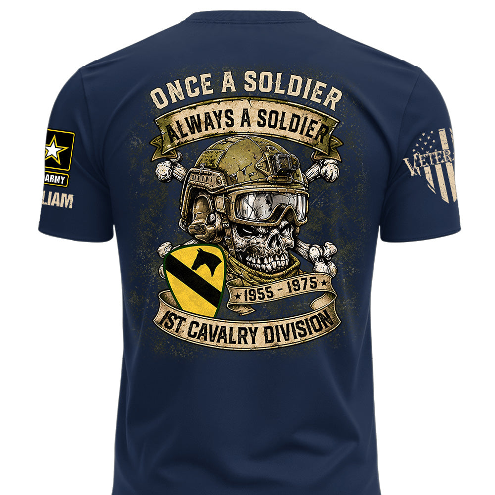 Custom Veteran Shirt Once A Soldier Always A Soldier Custom Military Patches Gift For Veterans K1702 MT2