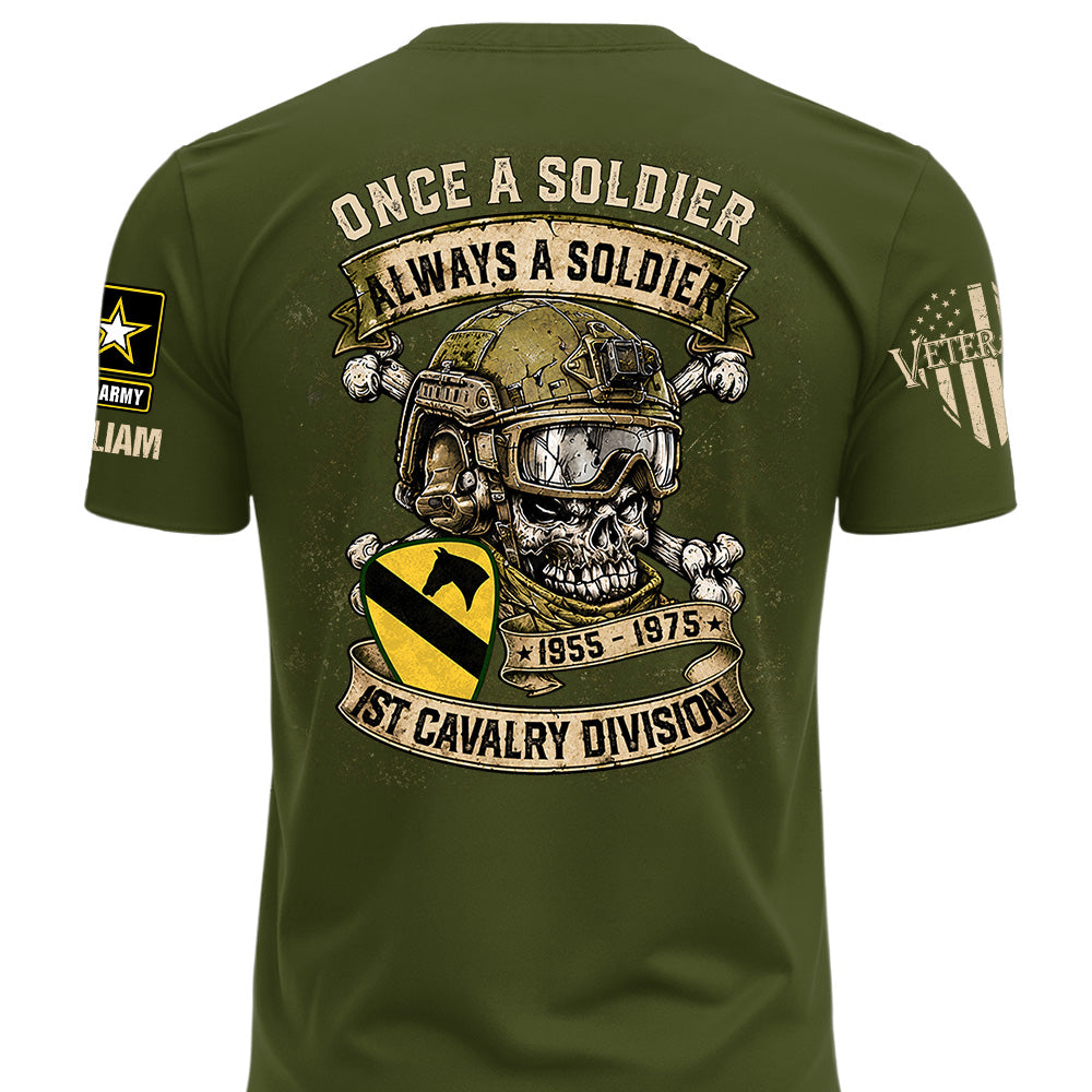 Custom Veteran Shirt Once A Soldier Always A Soldier Custom Military Patches Gift For Veterans K1702 MT2