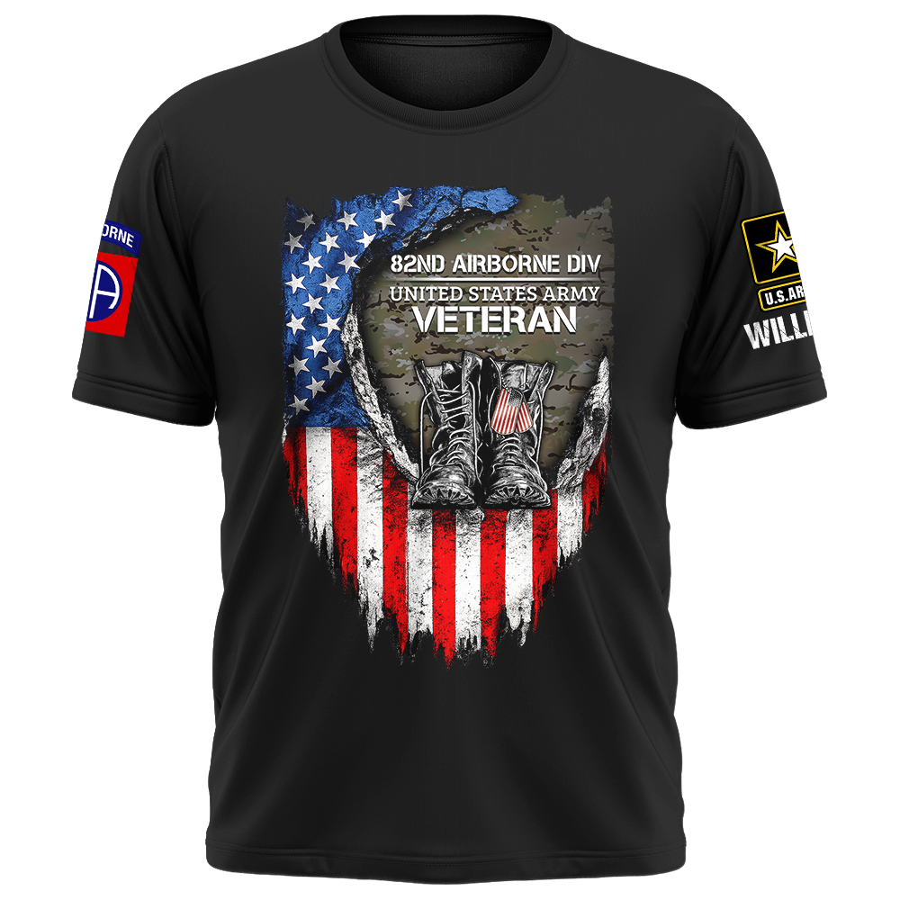 Custom Veteran Shirt Military Unit Patch Shirts Division Veteran Gift K1702 Trhn