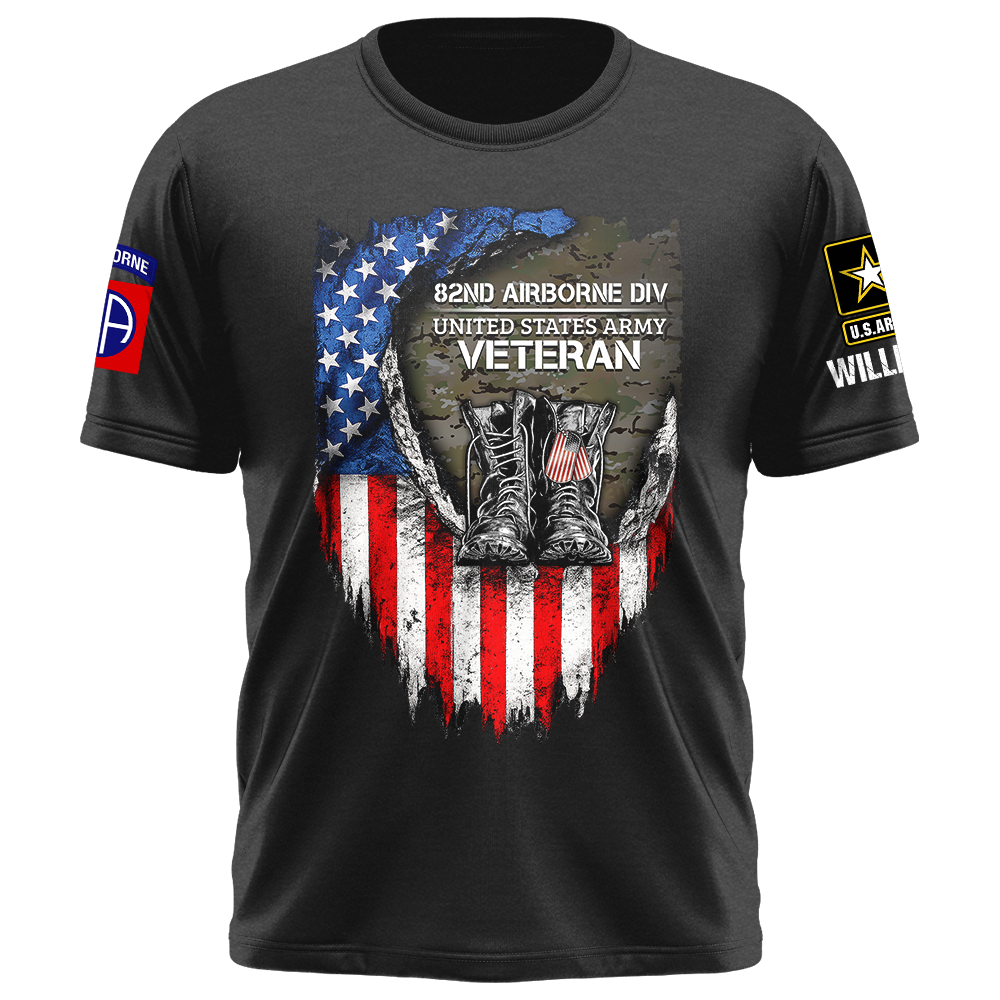 Custom Veteran Shirt Military Unit Patch Shirts Division Veteran Gift K1702 Trhn