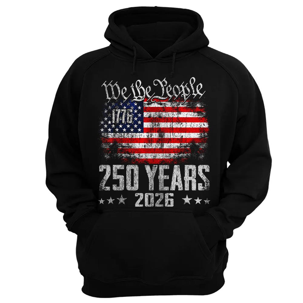USA 250th Anniversary T-Shirt, America 250 Years 1776-2026 Fourth of July Tee Hv01